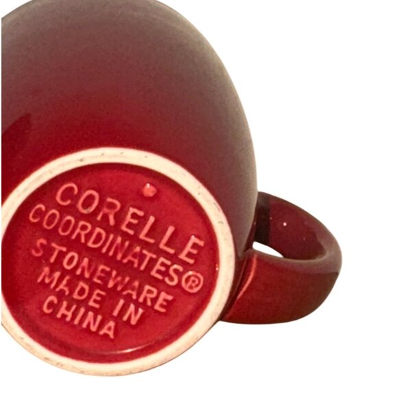 Corelle Red Stoneware Coffee Mugs Set Of 2 - Picture 3 of 5